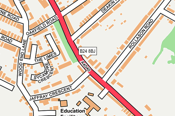 B24 8BJ map - OS OpenMap – Local (Ordnance Survey)