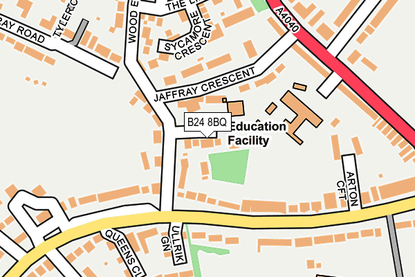 B24 8BQ map - OS OpenMap – Local (Ordnance Survey)