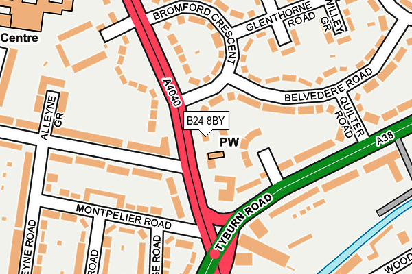 B24 8BY map - OS OpenMap – Local (Ordnance Survey)