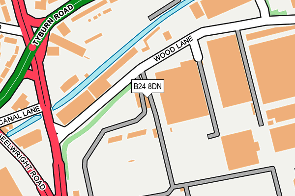 B24 8DN map - OS OpenMap – Local (Ordnance Survey)