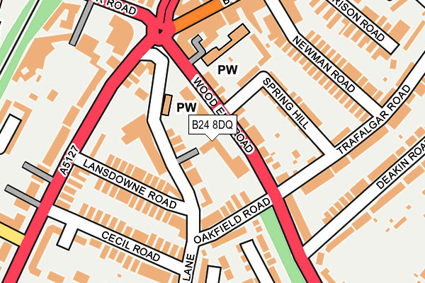 B24 8DQ map - OS OpenMap – Local (Ordnance Survey)