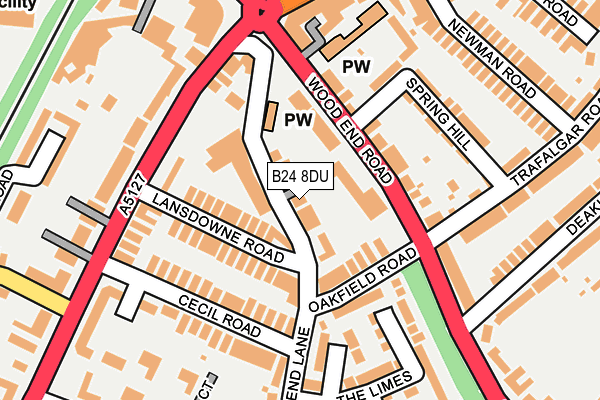 B24 8DU map - OS OpenMap – Local (Ordnance Survey)