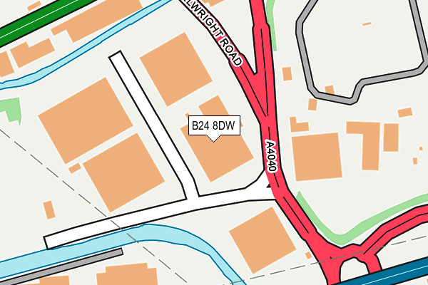 B24 8DW map - OS OpenMap – Local (Ordnance Survey)