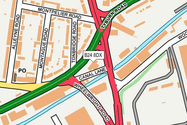 B24 8DX map - OS OpenMap – Local (Ordnance Survey)