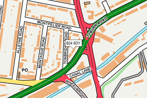 B24 8DY map - OS OpenMap – Local (Ordnance Survey)