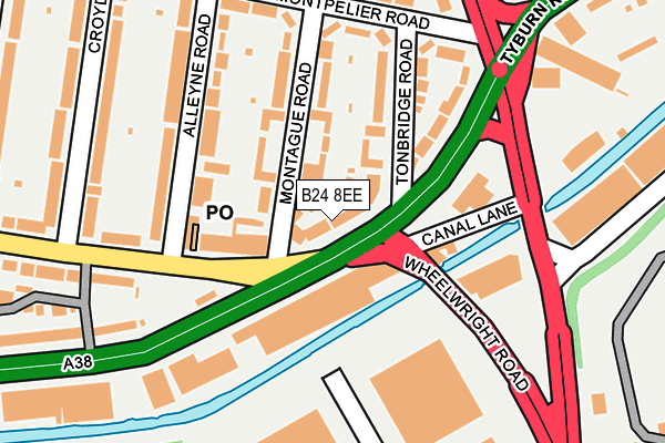 B24 8EE map - OS OpenMap – Local (Ordnance Survey)