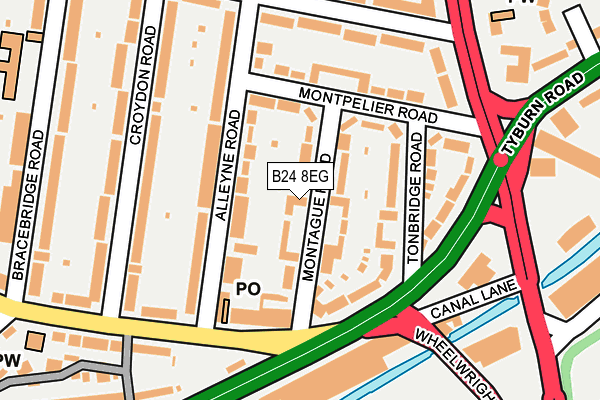 B24 8EG map - OS OpenMap – Local (Ordnance Survey)