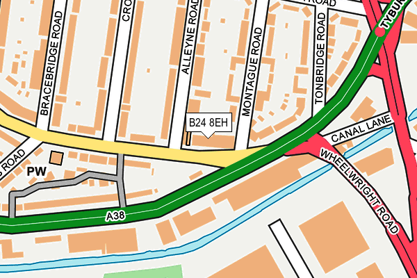 B24 8EH map - OS OpenMap – Local (Ordnance Survey)