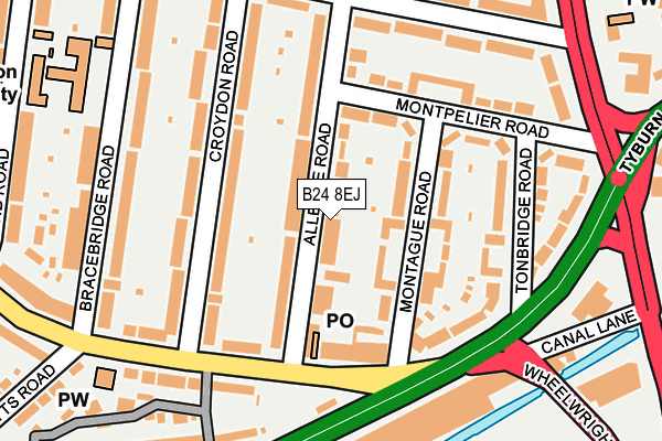 B24 8EJ map - OS OpenMap – Local (Ordnance Survey)
