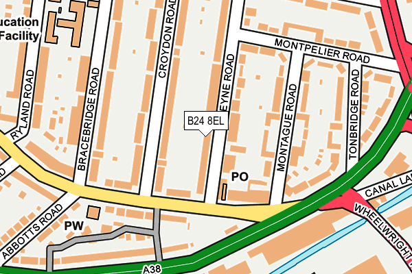 B24 8EL map - OS OpenMap – Local (Ordnance Survey)