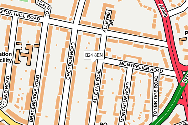 B24 8EN map - OS OpenMap – Local (Ordnance Survey)