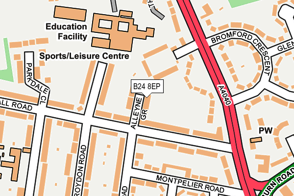 B24 8EP map - OS OpenMap – Local (Ordnance Survey)