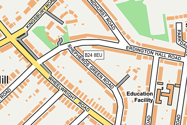 B24 8EU map - OS OpenMap – Local (Ordnance Survey)