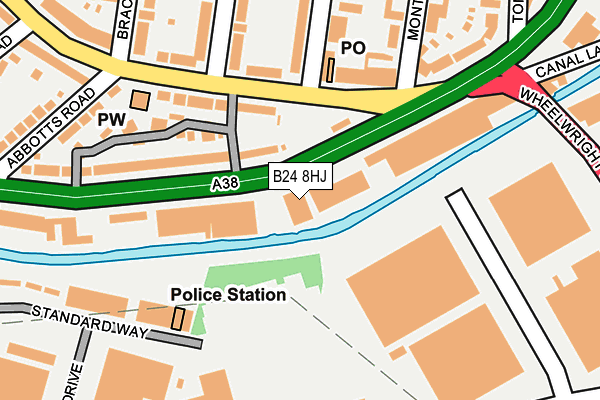 B24 8HJ map - OS OpenMap – Local (Ordnance Survey)