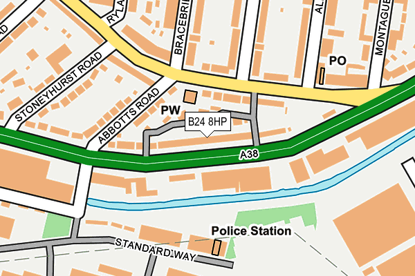 B24 8HP map - OS OpenMap – Local (Ordnance Survey)