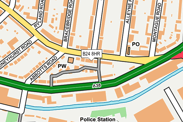 B24 8HR map - OS OpenMap – Local (Ordnance Survey)