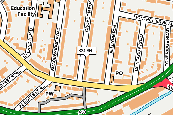 B24 8HT map - OS OpenMap – Local (Ordnance Survey)