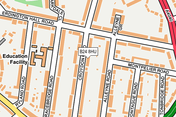 B24 8HU map - OS OpenMap – Local (Ordnance Survey)