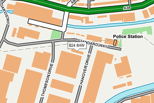 B24 8HW map - OS OpenMap – Local (Ordnance Survey)