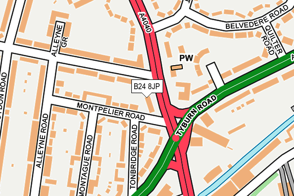 B24 8JP map - OS OpenMap – Local (Ordnance Survey)