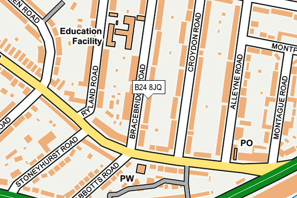 B24 8JQ map - OS OpenMap – Local (Ordnance Survey)