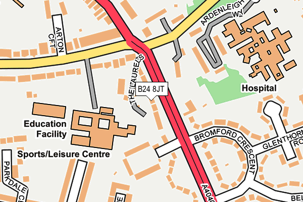 B24 8JT map - OS OpenMap – Local (Ordnance Survey)