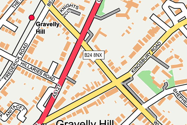 B24 8NX map - OS OpenMap – Local (Ordnance Survey)