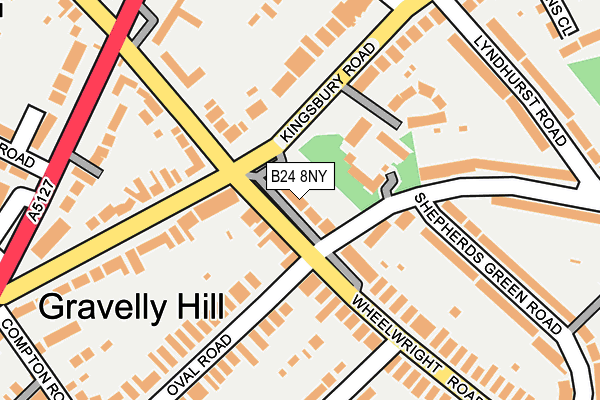 B24 8NY map - OS OpenMap – Local (Ordnance Survey)