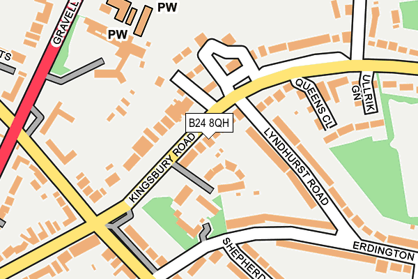 B24 8QH map - OS OpenMap – Local (Ordnance Survey)