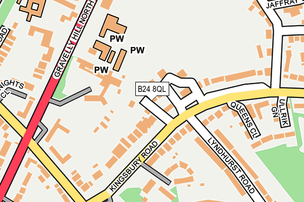 B24 8QL map - OS OpenMap – Local (Ordnance Survey)