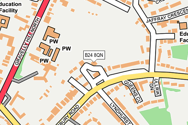 B24 8QN map - OS OpenMap – Local (Ordnance Survey)