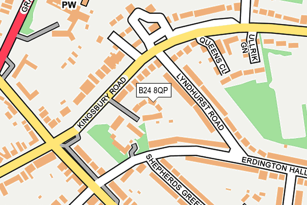 B24 8QP map - OS OpenMap – Local (Ordnance Survey)