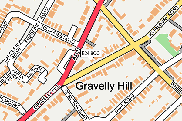 B24 8QQ map - OS OpenMap – Local (Ordnance Survey)