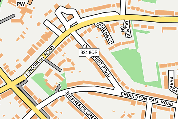 B24 8QR map - OS OpenMap – Local (Ordnance Survey)