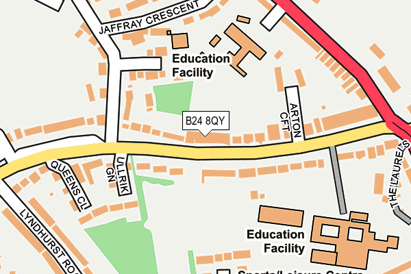 B24 8QY map - OS OpenMap – Local (Ordnance Survey)