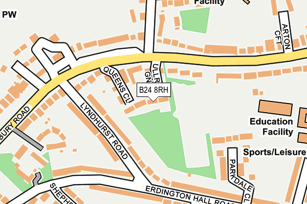 B24 8RH map - OS OpenMap – Local (Ordnance Survey)