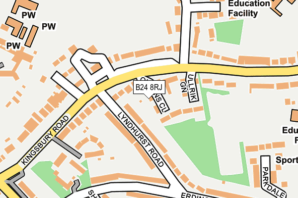 B24 8RJ map - OS OpenMap – Local (Ordnance Survey)