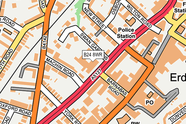 B24 8WR map - OS OpenMap – Local (Ordnance Survey)