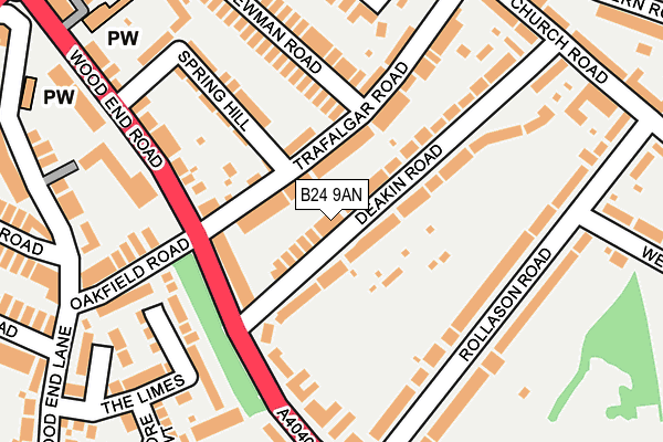 B24 9AN map - OS OpenMap – Local (Ordnance Survey)