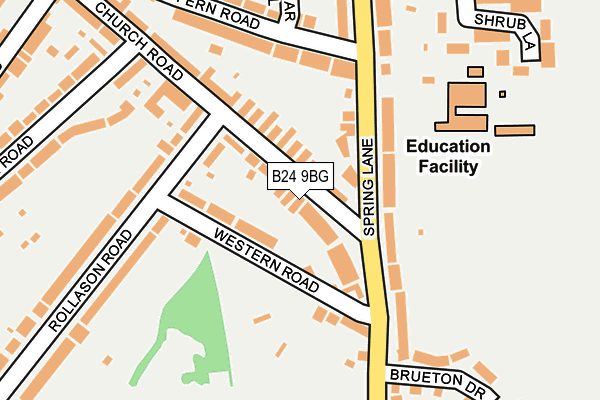 B24 9BG map - OS OpenMap – Local (Ordnance Survey)