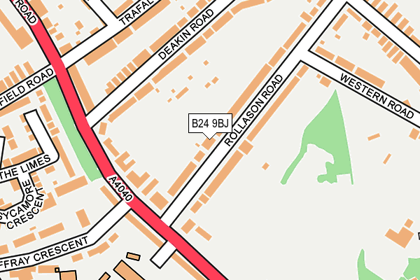 B24 9BJ map - OS OpenMap – Local (Ordnance Survey)