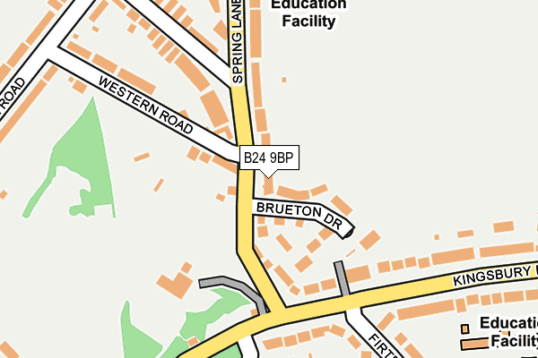 B24 9BP map - OS OpenMap – Local (Ordnance Survey)