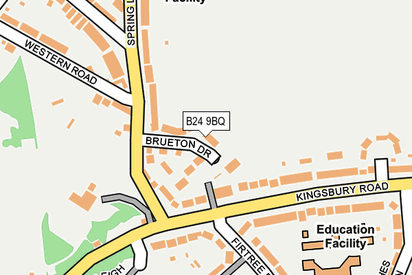 B24 9BQ map - OS OpenMap – Local (Ordnance Survey)