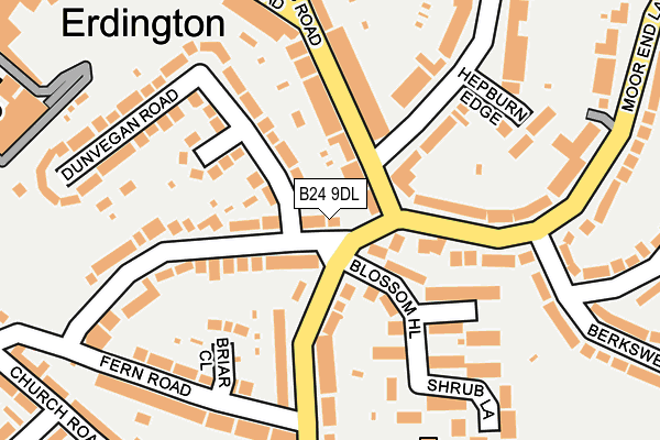 B24 9DL map - OS OpenMap – Local (Ordnance Survey)