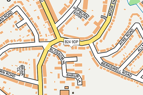 B24 9DP map - OS OpenMap – Local (Ordnance Survey)