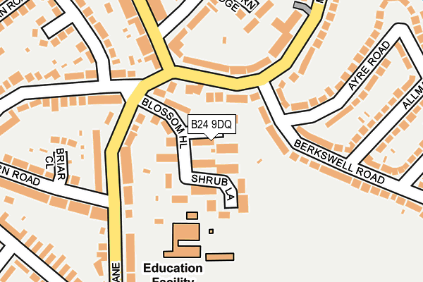 B24 9DQ map - OS OpenMap – Local (Ordnance Survey)