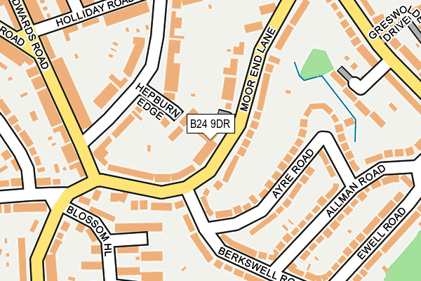 B24 9DR map - OS OpenMap – Local (Ordnance Survey)