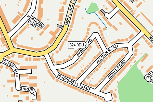 B24 9DU map - OS OpenMap – Local (Ordnance Survey)