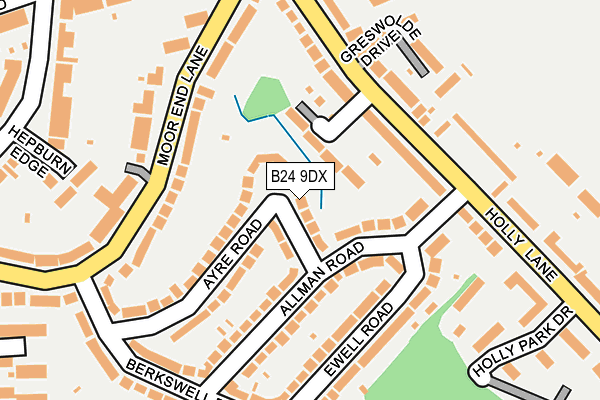 B24 9DX map - OS OpenMap – Local (Ordnance Survey)