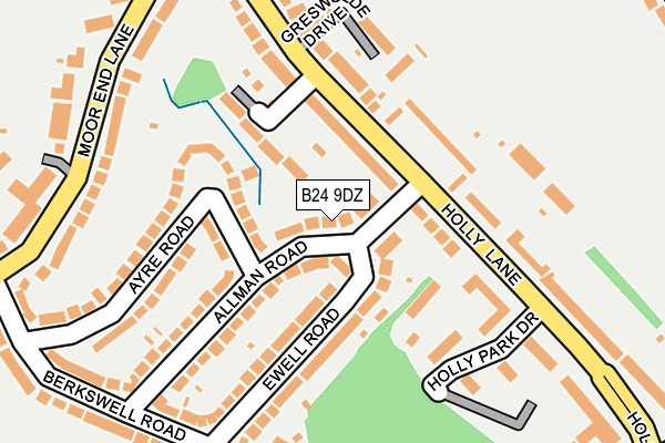 B24 9DZ map - OS OpenMap – Local (Ordnance Survey)